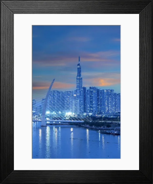 Framed Print : Landmark 81 (tallest building in Vietnam) & Ba Son bridge, Ho Chi Minh City (Saigon), Vietnam Framed Print : Landmark 81 (tallest building in Vietnam) & Ba Son bridge, Ho Chi Minh City (Saigon), Vietnam