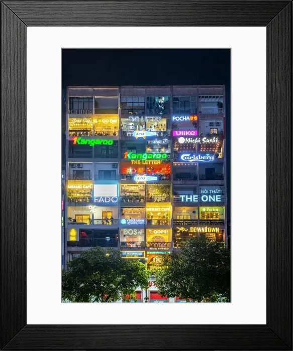 Framed Print : The Cafe Apartments, Nguyen Hue street, Ho Chi Minh City (Saigon), Vietnam Framed Print : The Cafe Apartments, Nguyen Hue street, Ho Chi Minh City (Saigon), Vietnam