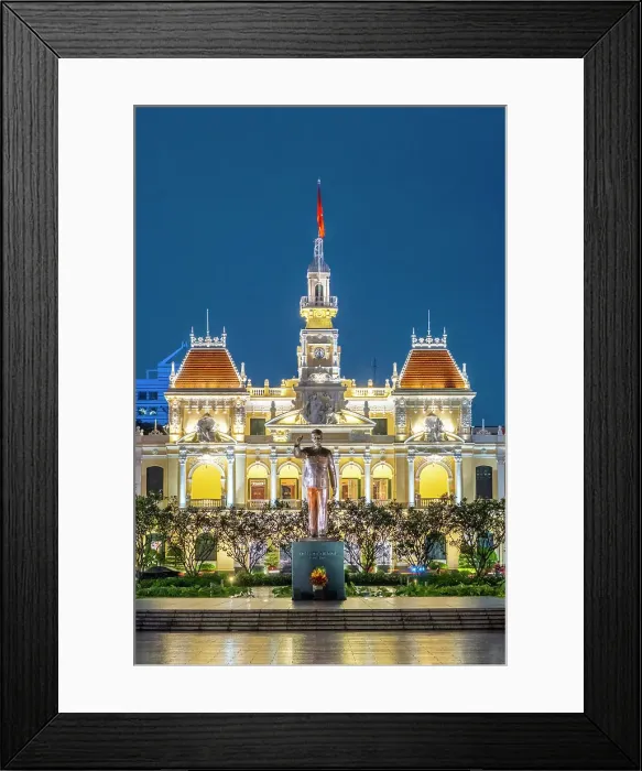 Framed Print : Ho Chi Minh statue & People's Committee of Ho Chi Minh City (City Hall), Ho Chi Minh City (Saigon), Vietnam Framed Print : Ho Chi Minh statue & People's Committee of Ho Chi Minh City (City Hall), Ho Chi Minh City (Saigon), Vietnam