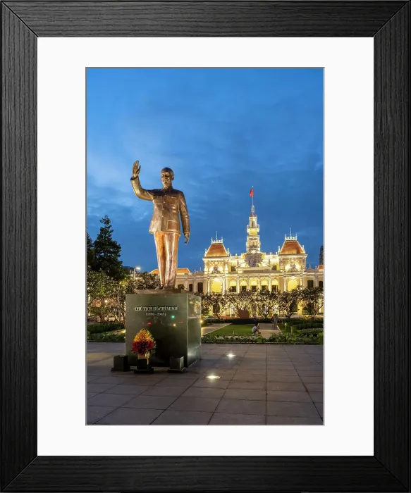 Framed Print : Ho Chi Minh statue & People's Committee of Ho Chi Minh City (City Hall), Ho Chi Minh City (Saigon), Vietnam Framed Print : Ho Chi Minh statue & People's Committee of Ho Chi Minh City (City Hall), Ho Chi Minh City (Saigon), Vietnam