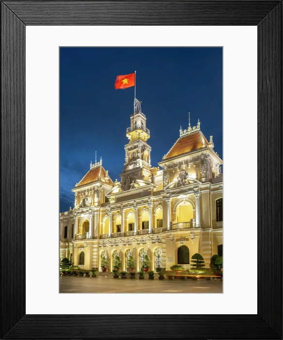 Framed Print : People's Committee of Ho Chi Minh City (City Hall), Ho Chi Minh City (Saigon), Vietnam