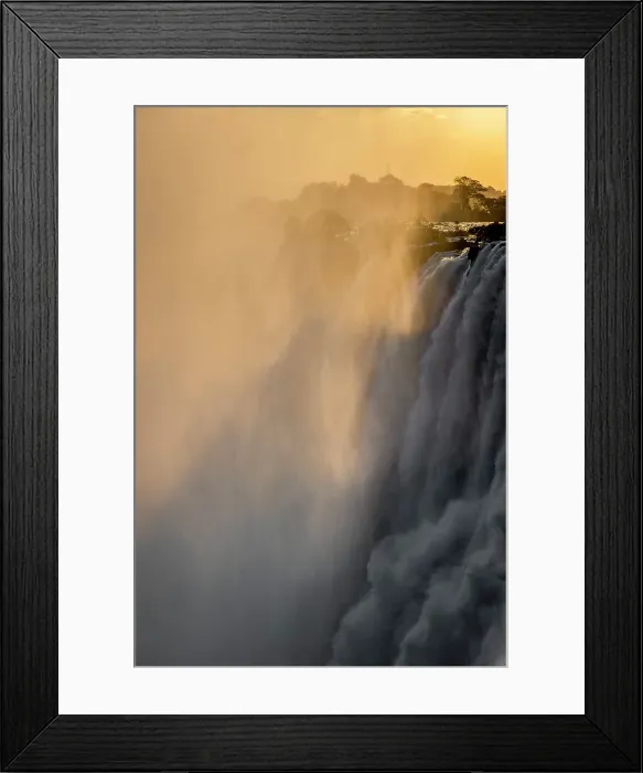 Framed Print : Victoria Falls at sunset, Livingstone, Zambia Framed Print : Victoria Falls at sunset, Livingstone, Zambia