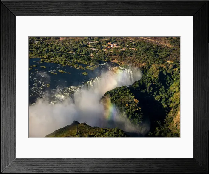 Framed Print : Aerial of Victoria Falls, Zimbabwe Framed Print : Aerial of Victoria Falls, Zimbabwe