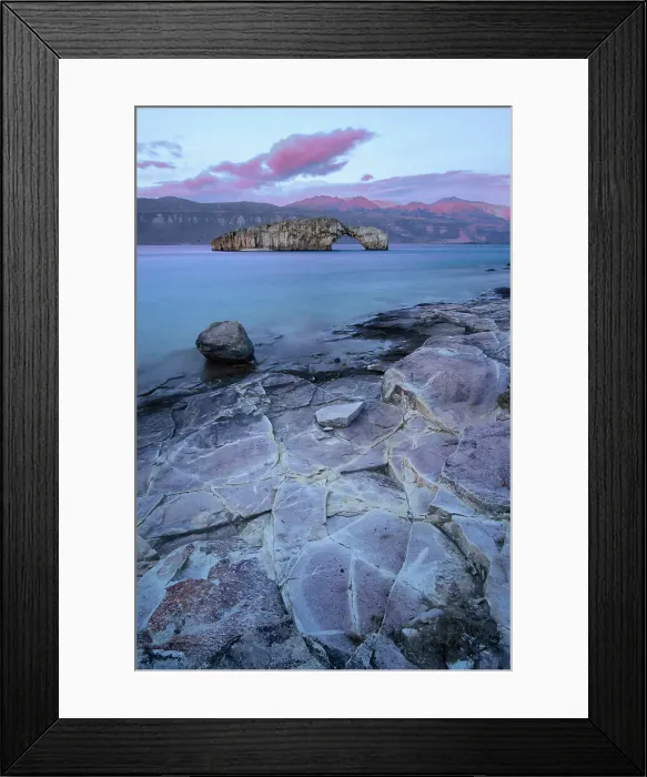 Framed Print : South America, Patagonia, Argentina, Lago Posadas, Rock Arch at Lake Puyrredon Framed Print : South America, Patagonia, Argentina, Lago Posadas, Rock Arch at Lake Puyrredon