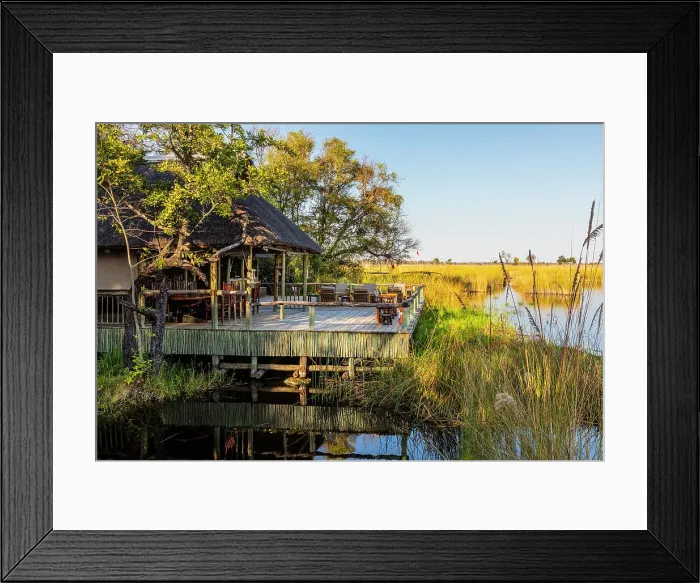 Framed Print : Camp Xakanaxa, Moremi Game Reserve, Botswana, Africa Framed Print : Camp Xakanaxa, Moremi Game Reserve, Botswana, Africa