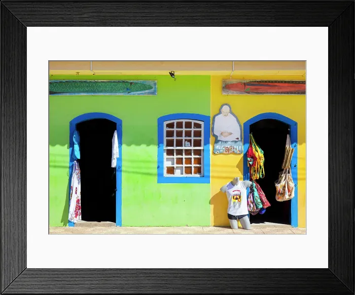 Framed Print : A colorful shop in Vila do Abraao, Ilha Grande, Angra dos Reis, Rio de Janeiro, Brazil Framed Print : A colorful shop in Vila do Abraao, Ilha Grande, Angra dos Reis, Rio de Janeiro, Brazil