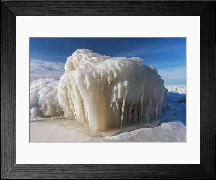 Framed Print : Ice block on the shore of Lake Winnipeg Victoria Beach Provincial Park, Manitoba, Canada Framed Print : Ice block on the shore of Lake Winnipeg Victoria Beach Provincial Park, Manitoba, Canada