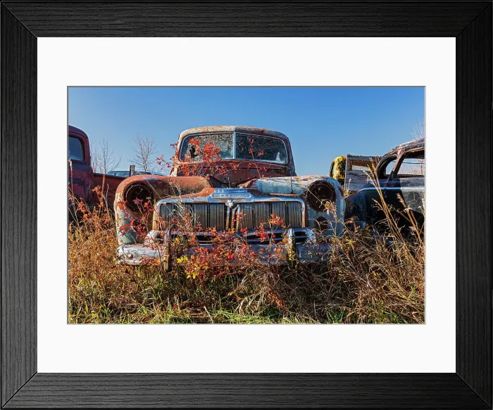 Framed Print : Vintage car. St. Lupicin, Manitoba, Canada Framed Print : Vintage car. St. Lupicin, Manitoba, Canada