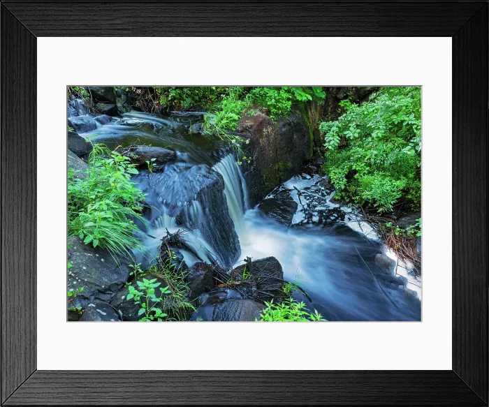Framed Print : Small waterfall off a hiking trail near Star Lake Whiteshell Provincial Park, Manitoba, Canada Framed Print : Small waterfall off a hiking trail near Star Lake Whiteshell Provincial Park, Manitoba, Canada