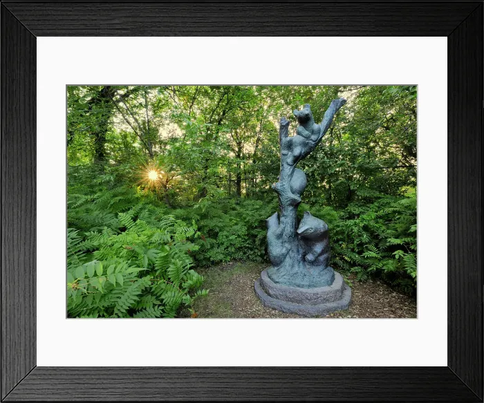 Framed Print : Leo Mol Gardens. Assiniboine Park. Bronze sculptures by internationally recognized sculptor Leo Mol. Winnipeg, Manitoba, Canada Framed Print : Leo Mol Gardens. Assiniboine Park. Bronze sculptures by internationally recognized sculptor Leo Mol. Winnipeg, Manitoba, Canada