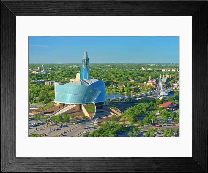 Framed Print : Aerial view of the Canadian Museum for Human Rights (CMHR), Winnipeg, Manitoba, Canada Framed Print : Aerial view of the Canadian Museum for Human Rights (CMHR), Winnipeg, Manitoba, Canada