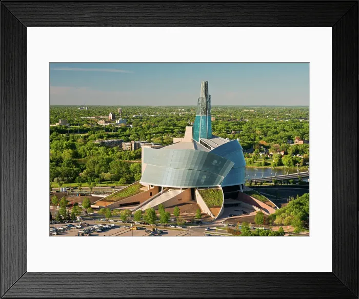 Framed Print : Aerial view of the Canadian Museum for Human Rights (CMHR), Winnipeg, Manitoba, Canada Framed Print : Aerial view of the Canadian Museum for Human Rights (CMHR), Winnipeg, Manitoba, Canada