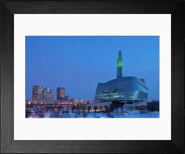 Framed Print : Canadian Museum for Human Rights with the Tower of Hope glowing GREEN for St. Patrick's Day Celebrations, Winnipeg, Manitoba, Canada Framed Print : Canadian Museum for Human Rights with the Tower of Hope glowing GREEN for St. Patrick's Day Celebrations, Winnipeg, Manitoba, Canada