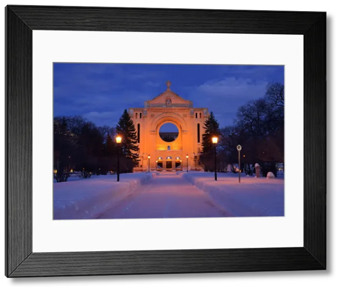 Framed Print : Saint-Boniface Cathedral (landmark) at sunset. 5th church on the same site, Winnipeg, Manitoba, Canada Framed Print : Saint-Boniface Cathedral (landmark) at sunset. 5th church on the same site, Winnipeg, Manitoba, Canada