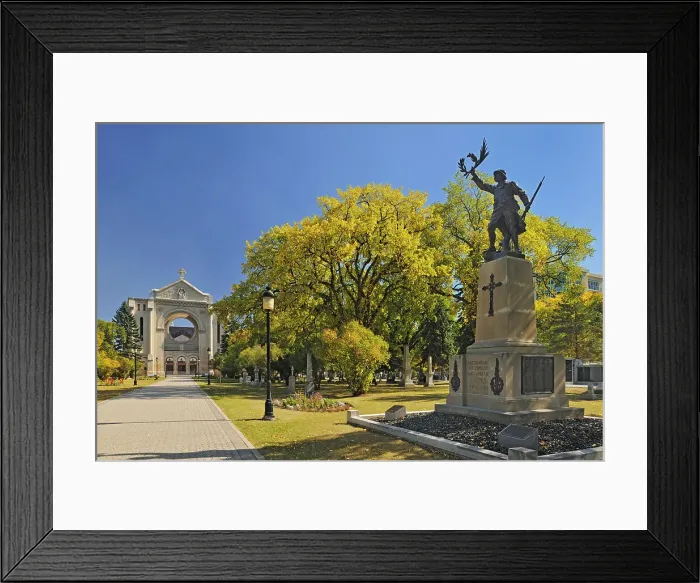 Framed Print : St. Boniface Cathedral and cemetary. 5th church on the same site, Winnipeg, Manitoba, Canada Framed Print : St. Boniface Cathedral and cemetary. 5th church on the same site, Winnipeg, Manitoba, Canada