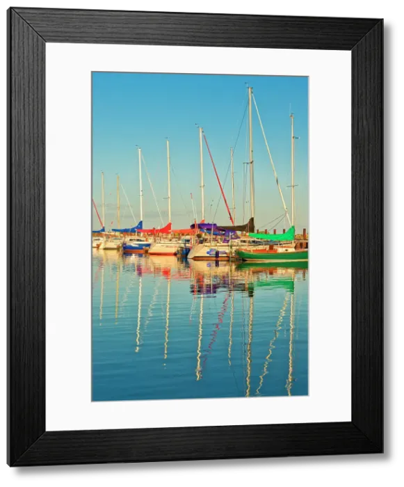 Framed Print : Sailboats in marina on Lake Winnipeg. Gimli, Manitoba, Canada Framed Print : Sailboats in marina on Lake Winnipeg. Gimli, Manitoba, Canada