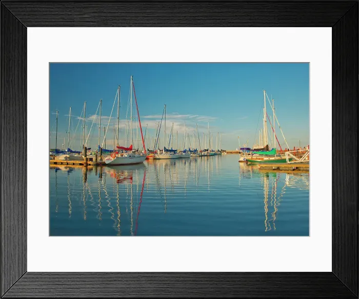 Framed Print : Sailboats in marina on Lake Winnipeg. Gimli, Manitoba, Canada Framed Print : Sailboats in marina on Lake Winnipeg. Gimli, Manitoba, Canada