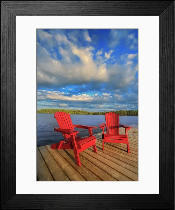 Framed Print : Muskoka chairs - Star Lake Whiteshell Provincial Park, Manitoba, Canada Framed Print : Muskoka chairs - Star Lake Whiteshell Provincial Park, Manitoba, Canada