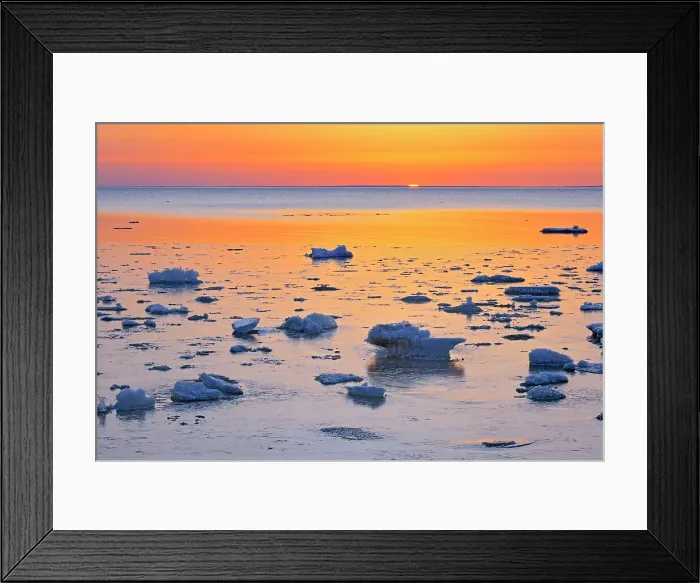 Framed Print : Ice on shore of Lake Winnipeg in spring at sunrise Winnipeg Beach, Manitoba, Canada Framed Print : Ice on shore of Lake Winnipeg in spring at sunrise Winnipeg Beach, Manitoba, Canada