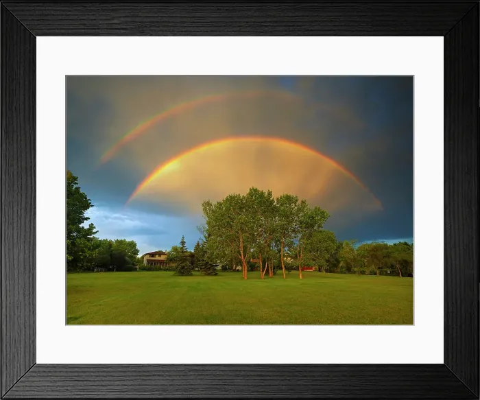 Framed Print : Spoked bow after rain storm, Winnipeg, Manitoba, Canada