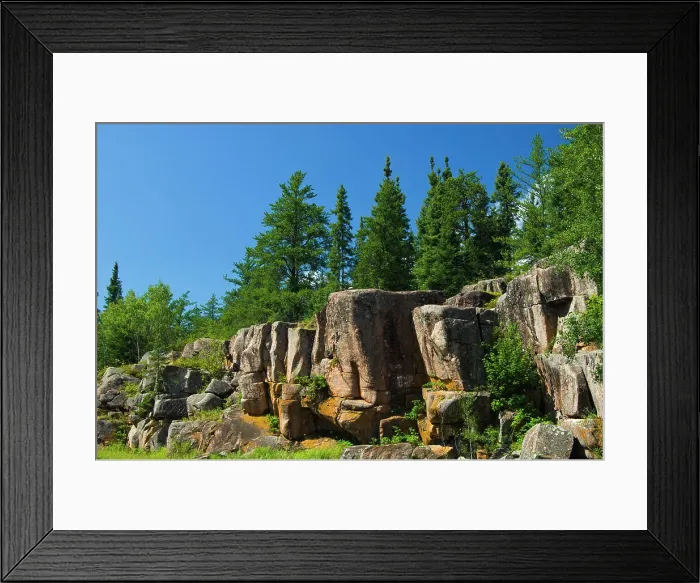 Framed Print : Pre cambrian shield at Pointe Du Bois Whiteshell Provincial Park, Manitoba, Canada Framed Print : Pre cambrian shield at Pointe Du Bois Whiteshell Provincial Park, Manitoba, Canada
