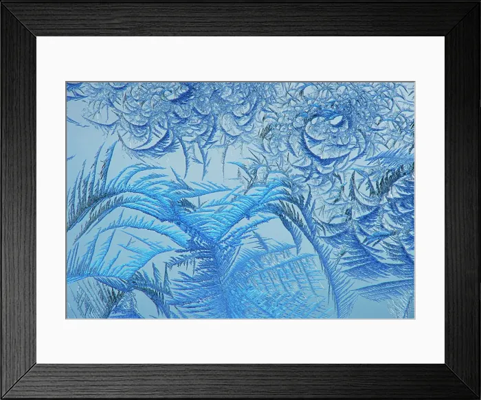 Framed Print : Frost pattern on window, Winnipeg, Manitoba, Canada Framed Print : Frost pattern on window, Winnipeg, Manitoba, Canada