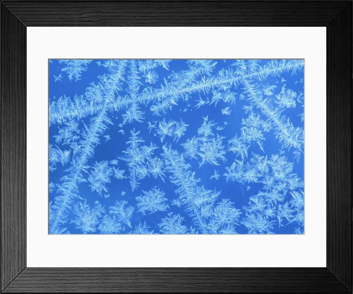 Framed Print : Frost pattern on window, Winnipeg, Manitoba, Canada