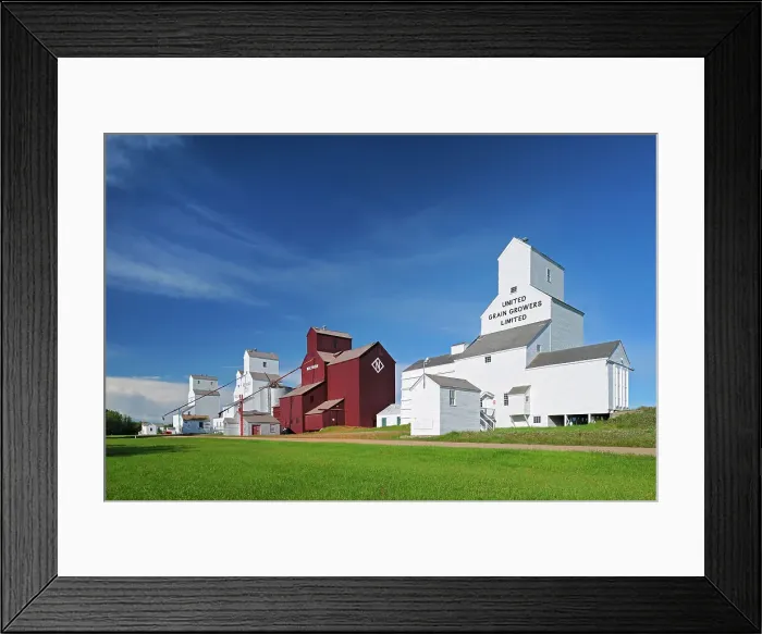 Framed Print : Heritage grain elevators Inglis, Manitoba, Canada Framed Print : Heritage grain elevators Inglis, Manitoba, Canada