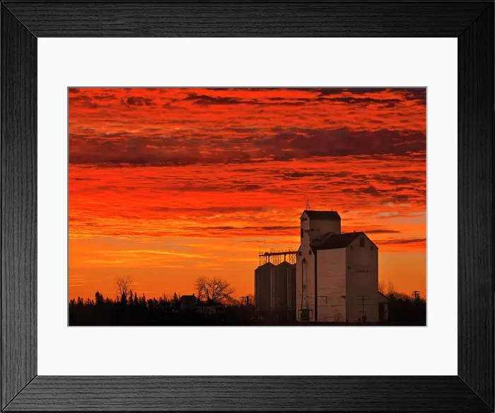 Framed Print : Grain elevator st sunrise Dugald, Manitoba, Canada Framed Print : Grain elevator st sunrise Dugald, Manitoba, Canada