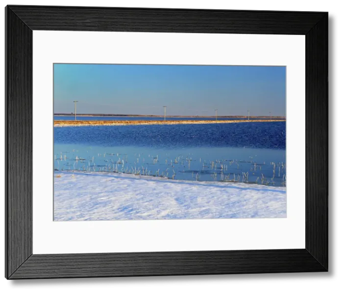 Framed Print : Flooded fields in early spring. Morris, Manitoba, Canada Framed Print : Flooded fields in early spring. Morris, Manitoba, Canada