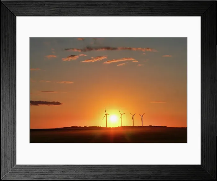 Framed Print : Wind turbines at sunset Somerset, Manitoba, Canada Framed Print : Wind turbines at sunset Somerset, Manitoba, Canada
