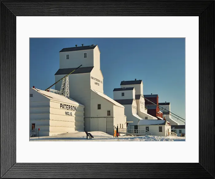 Framed Print : Heritage grain elevators Inglis, Manitoba, Canada Framed Print : Heritage grain elevators Inglis, Manitoba, Canada