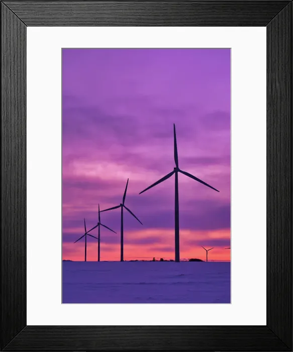 Framed Print : Wind turbines at sunset Somerset, Manitoba, Canada Framed Print : Wind turbines at sunset Somerset, Manitoba, Canada
