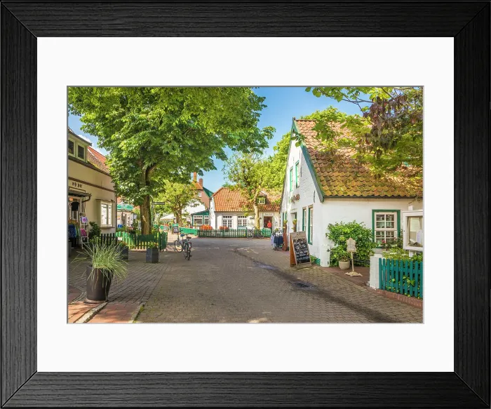 Framed Print : Village center of Spiekeroog, East Frisian Islands, East Frisia, Lower Saxony, Germany Framed Print : Village center of Spiekeroog, East Frisian Islands, East Frisia, Lower Saxony, Germany