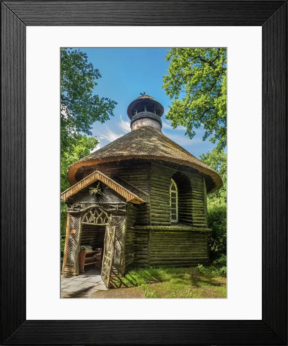 Framed Print : Nordic chapel in the Luetetsburg castle park, East Frisia, Lower Saxony, Germany Framed Print : Nordic chapel in the Luetetsburg castle park, East Frisia, Lower Saxony, Germany