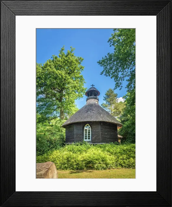 Framed Print : Nordic chapel in the Luetetsburg castle park, East Frisia, Lower Saxony, Germany Framed Print : Nordic chapel in the Luetetsburg castle park, East Frisia, Lower Saxony, Germany