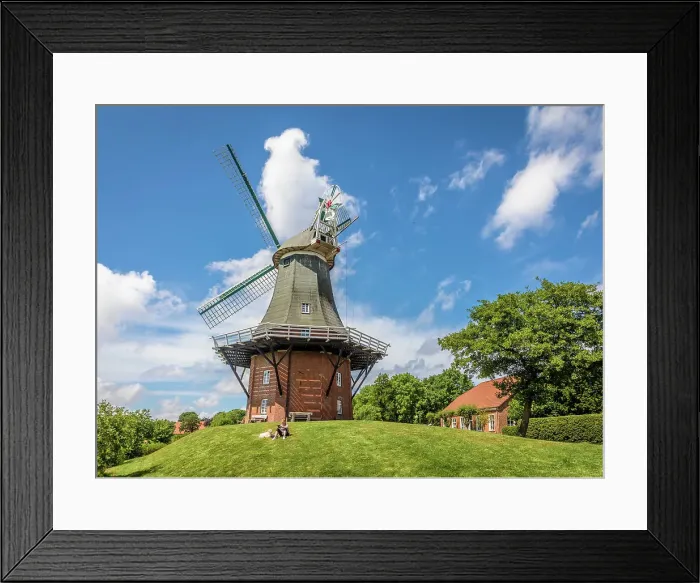 Framed Print : Green Mill, Greetsiel, East Frisia, Lower Saxony, Germany Framed Print : Green Mill, Greetsiel, East Frisia, Lower Saxony, Germany