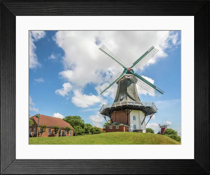 Framed Print : Green Mill, Greetsiel, East Frisia, Lower Saxony, Germany Framed Print : Green Mill, Greetsiel, East Frisia, Lower Saxony, Germany