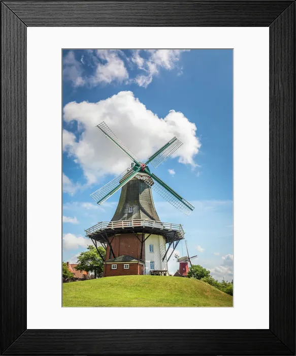 Framed Print : Green Mill, Greetsiel, East Frisia, Lower Saxony, Germany Framed Print : Green Mill, Greetsiel, East Frisia, Lower Saxony, Germany