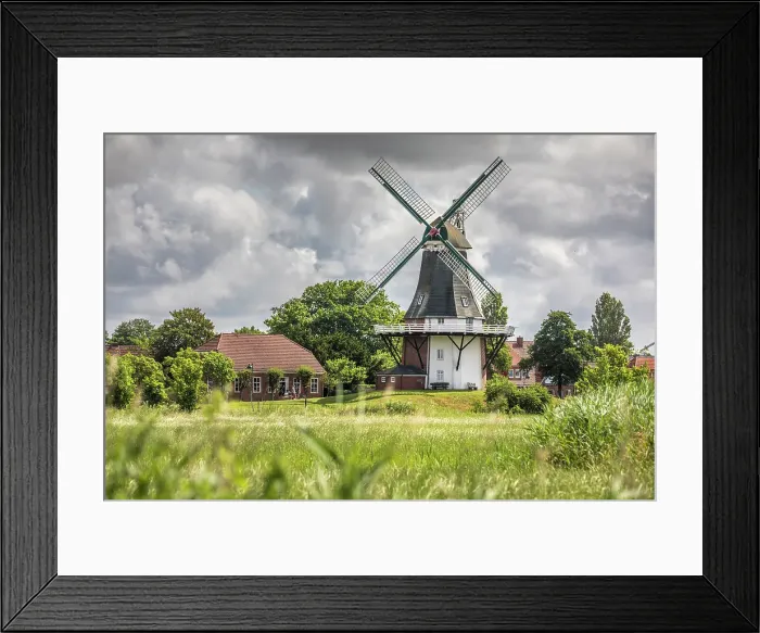 Framed Print : Green Mill, Greetsiel, East Frisia, Lower Saxony, Germany Framed Print : Green Mill, Greetsiel, East Frisia, Lower Saxony, Germany