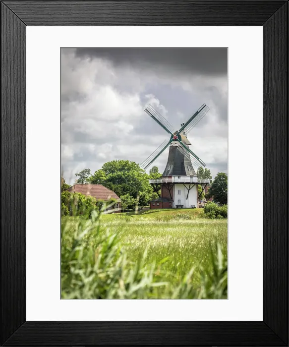 Framed Print : Green Mill, Greetsiel, East Frisia, Lower Saxony, Germany Framed Print : Green Mill, Greetsiel, East Frisia, Lower Saxony, Germany