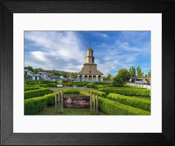 Framed Print : Facade of Nercon Church, Nercon, UNESCO, Chiloe Island, Chiloe Province, Los Lagos Region, Chile Framed Print : Facade of Nercon Church, Nercon, UNESCO, Chiloe Island, Chiloe Province, Los Lagos Region, Chile