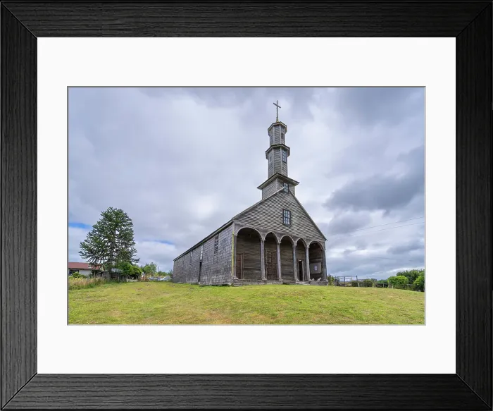 Framed Print : Facade of Iglesia Patrimonial San Antonio de Padua de Vilupulli Church, Vilupulli, Chonchi, UNESCO, Chiloe Island, Chiloe Province, Los Lagos Region, Chile Framed Print : Facade of Iglesia Patrimonial San Antonio de Padua de Vilupulli Church, Vilupulli, Chonchi, UNESCO, Chiloe Island, Chiloe Province, Los Lagos Region, Chile