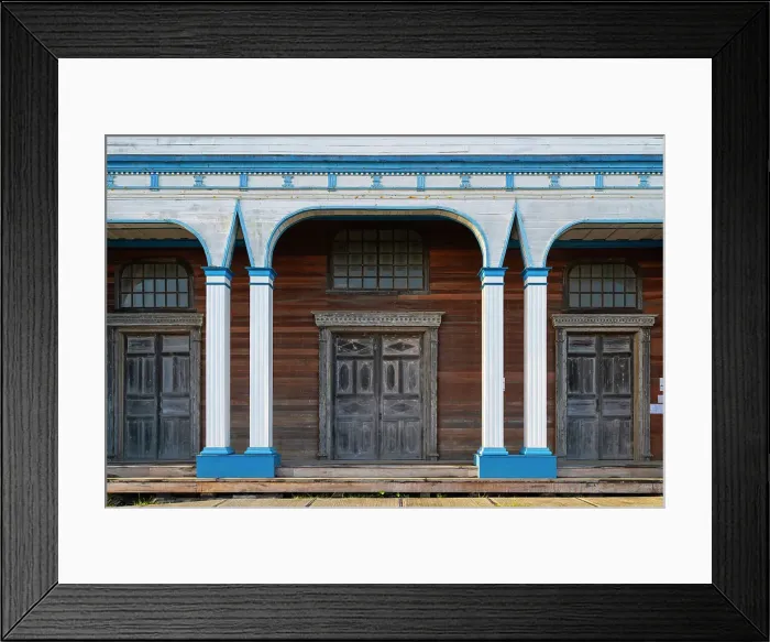 Framed Print : Detail of entrance to Iglesia Patrimonial Nuestra Senora del Patrocinio Church, Tenaun, Dalcahue, UNESCO, Chiloe Island, Chiloe Province, Los Lagos Region, Chile Framed Print : Detail of entrance to Iglesia Patrimonial Nuestra Senora del Patrocinio Church, Tenaun, Dalcahue, UNESCO, Chiloe Island, Chiloe Province, Los Lagos Region, Chile