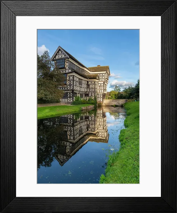 Framed Print : Beautiful Little Moreton Hall, an iconic Tudor half timber framed house near Congleton in Cheshire, England. Autumn (October) 2023 Framed Print : Beautiful Little Moreton Hall, an iconic Tudor half timber framed house near Congleton in Cheshire, England. Autumn (October) 2023