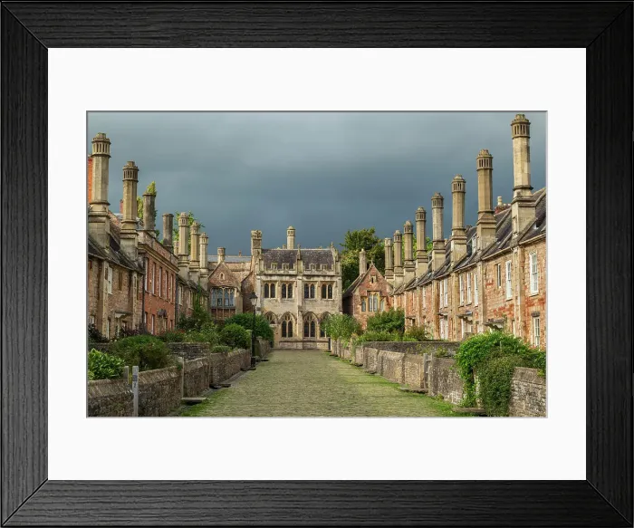 Framed Print : Vicars Close, the oldest surviving residential street in Europe, in the Cathedral city of Wells, Somerset, England. Autumn (September) 2023 Framed Print : Vicars Close, the oldest surviving residential street in Europe, in the Cathedral city of Wells, Somerset, England. Autumn (September) 2023