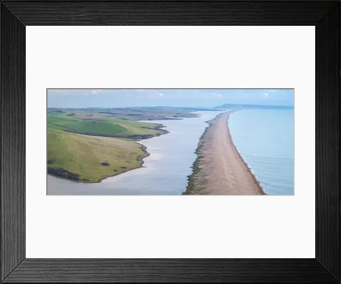 Framed Print : Aerial view of Chesil Beach and the Fleet lagoon near Abbotsbury on a cold winter day, Dorset, England. Winter (January) 2024 Framed Print : Aerial view of Chesil Beach and the Fleet lagoon near Abbotsbury on a cold winter day, Dorset, England. Winter (January) 2024