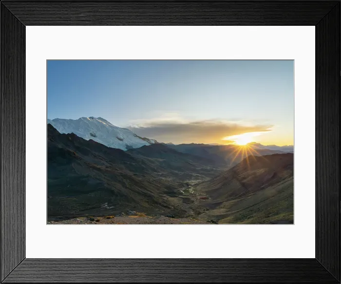 Framed Print : Nevado Ausangate rising over valley in Andes at sunrise, near Rainbow mountain, near Uchullujllo, Pitumarca district, Canchis Province, Cuzco Region, Peru Framed Print : Nevado Ausangate rising over valley in Andes at sunrise, near Rainbow mountain, near Uchullujllo, Pitumarca district, Canchis Province, Cuzco Region, Peru