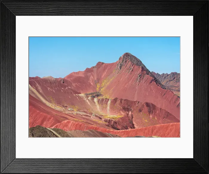 Framed Print : Mountain in Valle Rojo (Red Valley), near Rainbow mountain, Pitumarca District, Cusco, Peru Framed Print : Mountain in Valle Rojo (Red Valley), near Rainbow mountain, Pitumarca District, Cusco, Peru