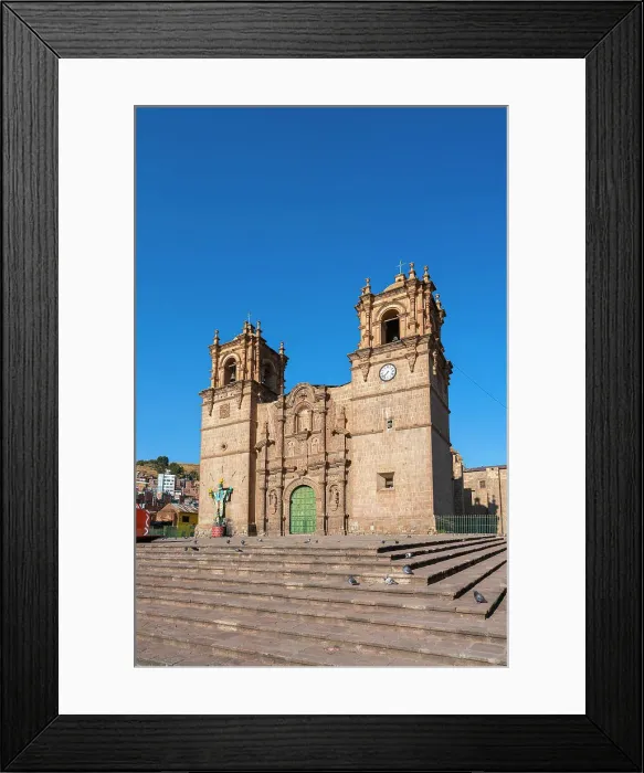 Framed Print : Facade of Puno Cathedral, Puno, Puno Province, Puno Region, Peru